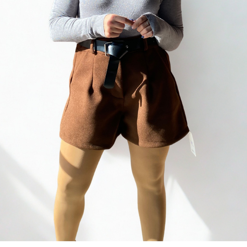 MARRON PANTALON FALDA