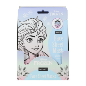 Mascarilla facial hidratante Sence Disney Frozen con aroma a naranja y fórmula humectante para una piel suave y fresca.